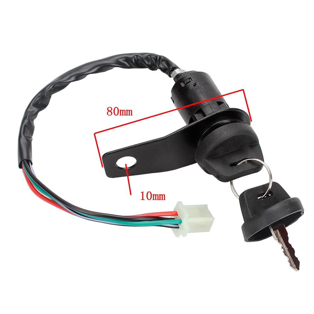 4-Wire Key Ignition Switch +Fixed Support Super Pocket Mini Dirt Pit Bike ATV Motocross Pocket Rocket Motorcycle Pocket Bike
