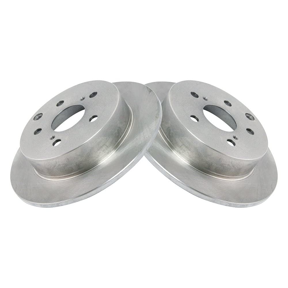 Trq Rear Brake Rotors Set Solid Compatible With 2009-2010 Pontiac Vibe 2009-2013 Toyota Matrix
