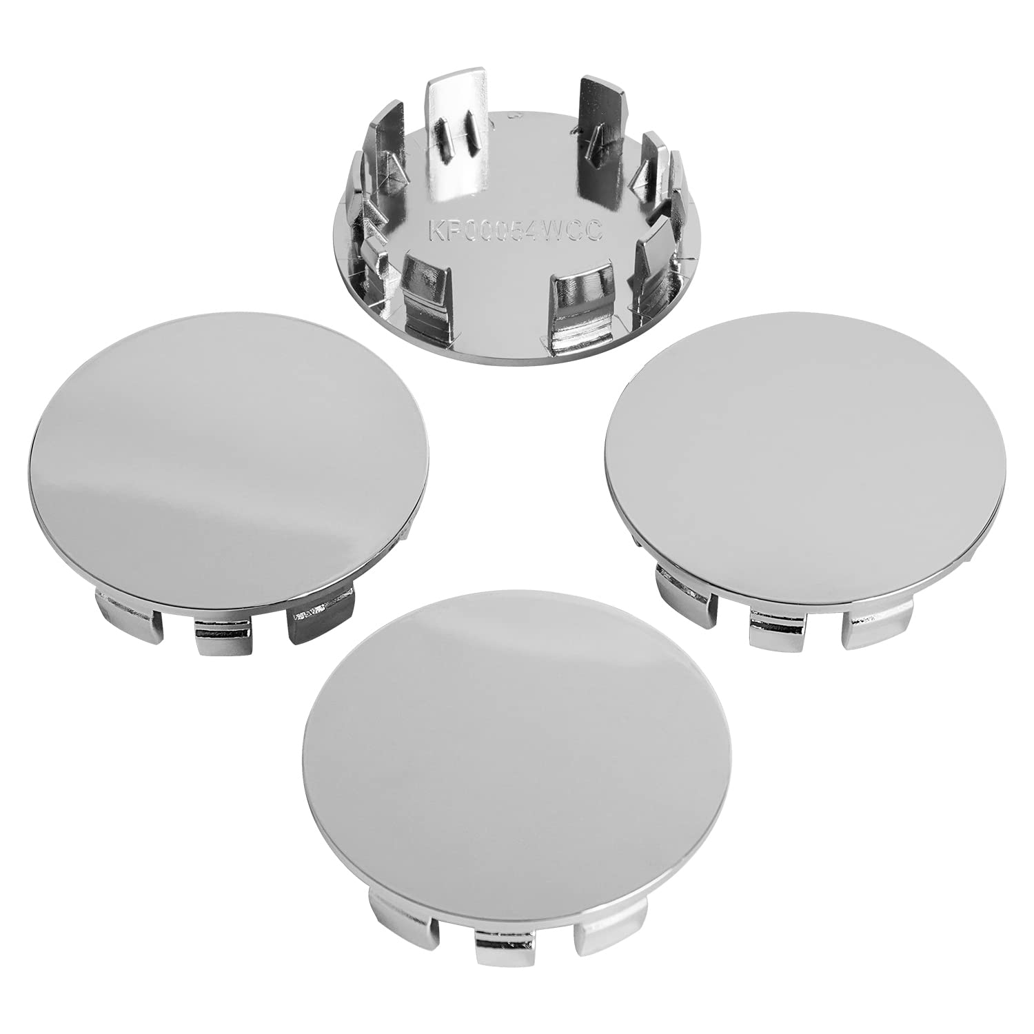 Kitspro 2.4Inch 60Mm Wheel Center Caps , Pack Of 4 (Chrome, Outer 60Mm , Inner 56Mm)