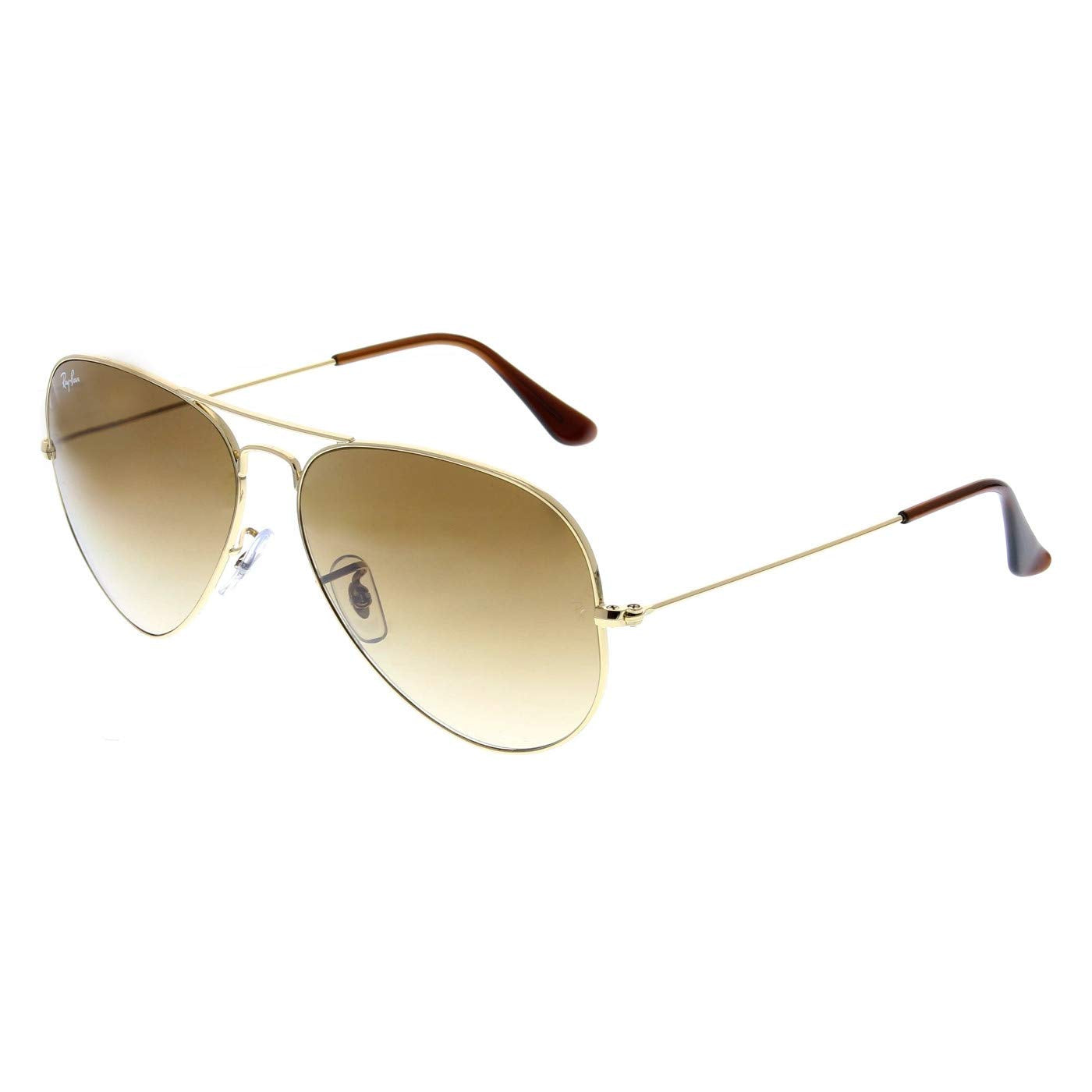 Ray-Ban RB3025 Classic Aviator Sunglasses, Gold/Clear Gradient Brown, 58 mm
