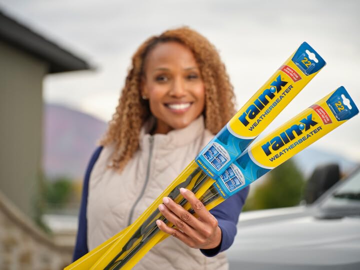 Rain-X 820149 Weatherbeater Wiper Blades, 22' Windshield Wipers (Pack Of 2), Automotive Replacement Windshield Wiper Blades That Meet Or Exceed Oem Quality And Durability Standards