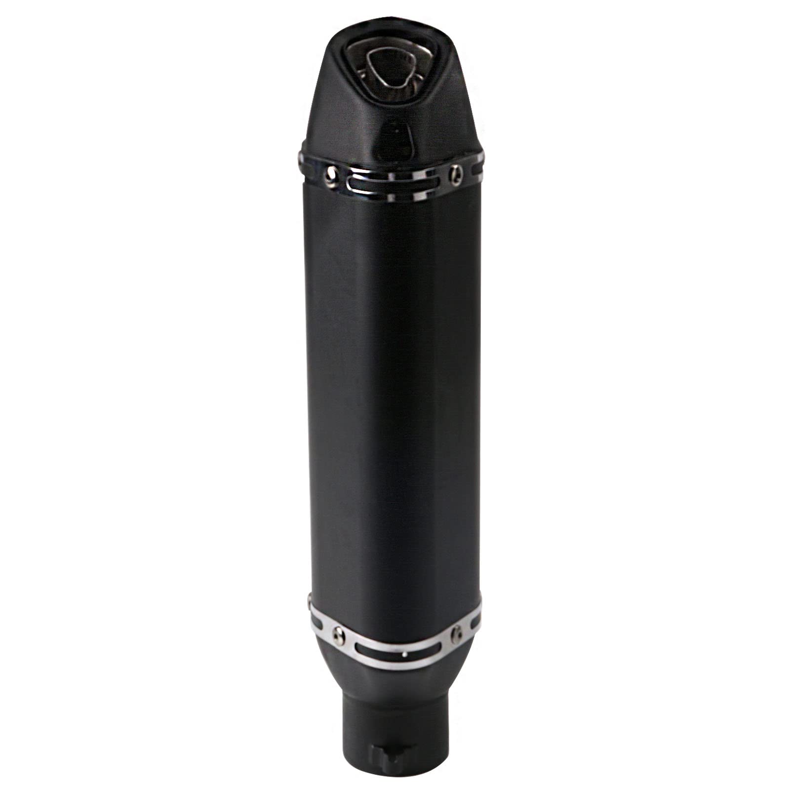 Exhaust Muffler 1.5-2Inlet With Removable Db Killer For Street/Sport Motorcycles And Scooters With 38,51Mm Diameter Exhaust Pipes(Matt Black)