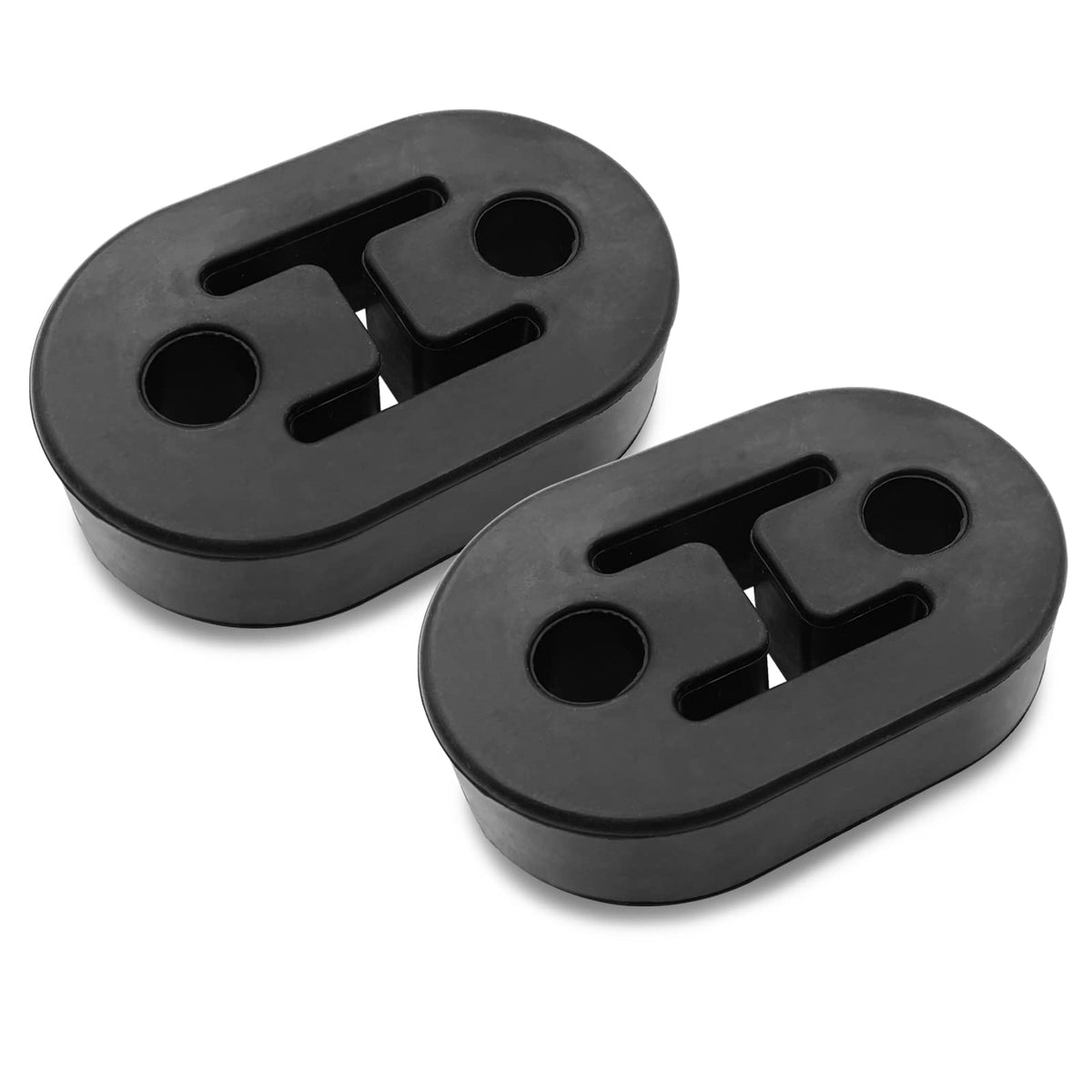 YOGEIER Car Exhaust Rubber Hanger, 2 Holes 11mm (0.43inch), Universal Exhaust Insulator Muffler Hanger, Muffler Bracket Bushing 