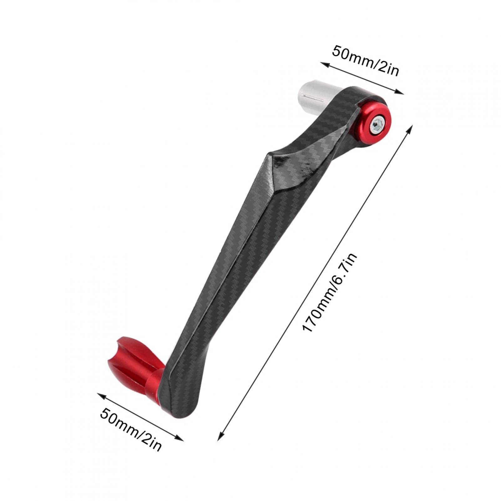 7/8Inch Universal Motorcycle Handlebar Protector, Cnc High Density Aluminum Alloy Brake Handlebar Guard(Red)