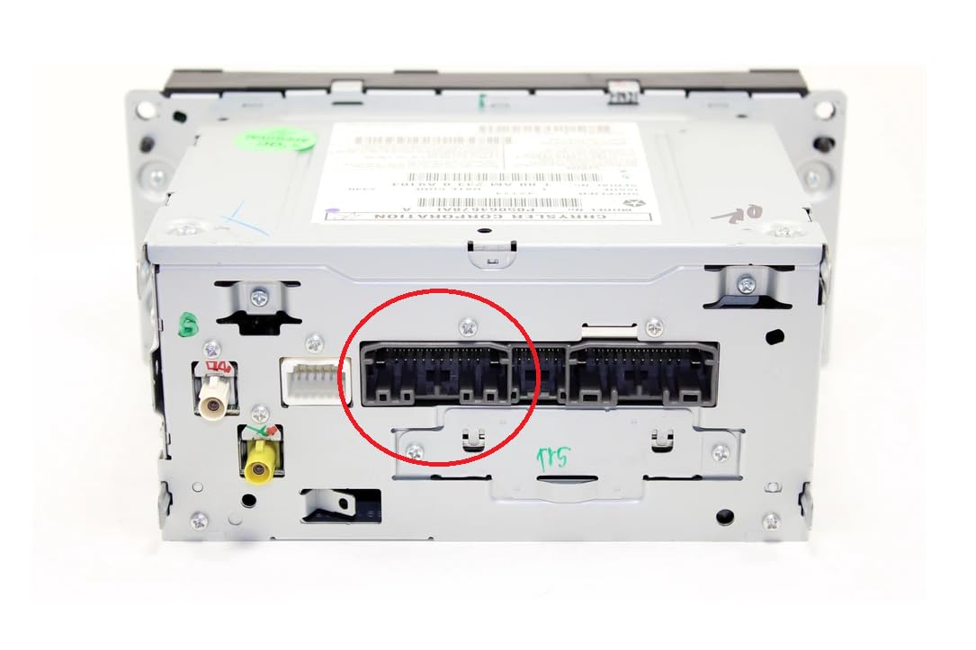 EWAY Backup Camera RCA Adapter for Jeep, Chrysler, Dodge - 20 Pin Video Input Harness for MyGIG Navigation Systems, Yellow