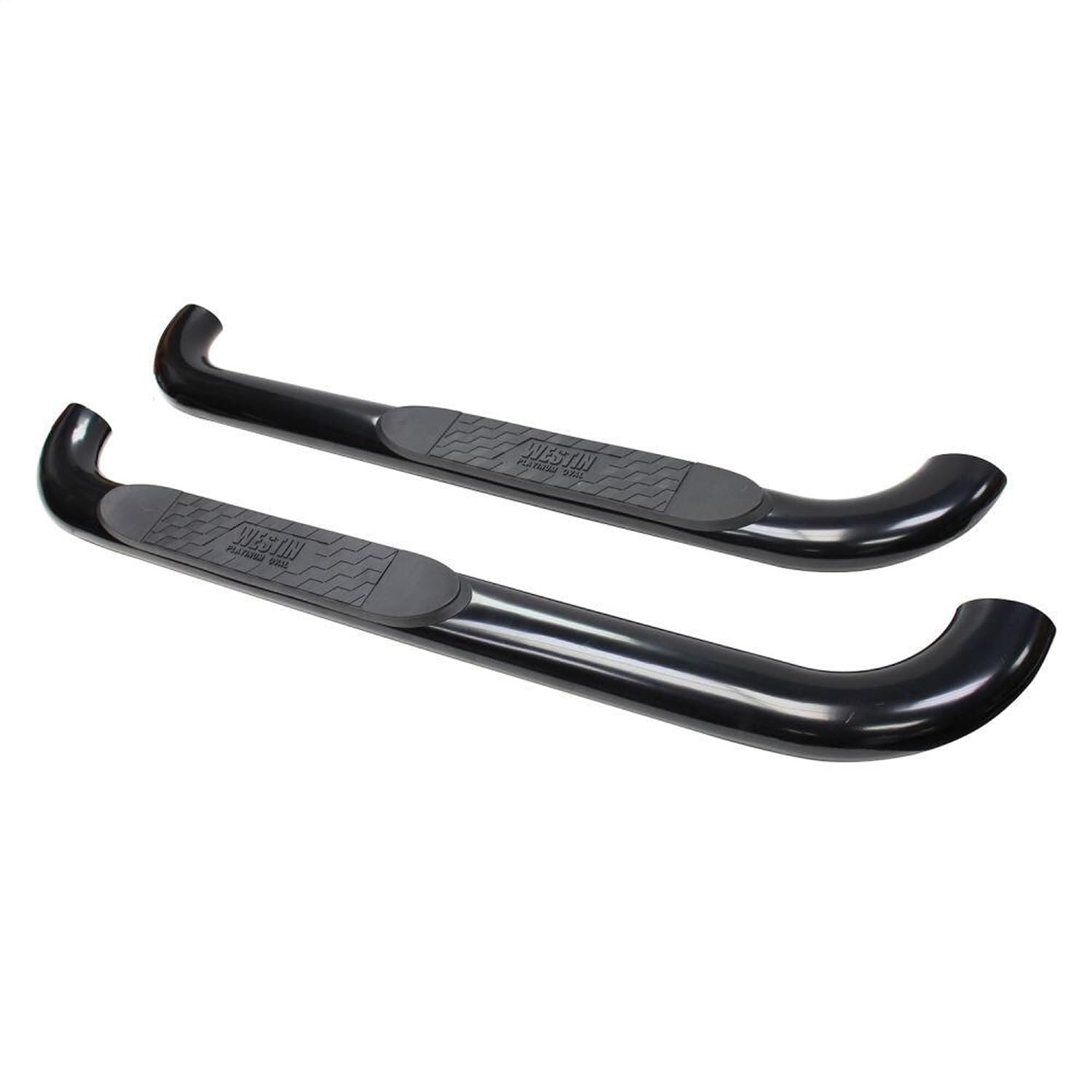 Westin 21-3925 Platinum 4 Oval Nerf Bars Fits 2015-2024 F150 2017-2024 F250 F350 Super Duty Standard Cab Black Pair