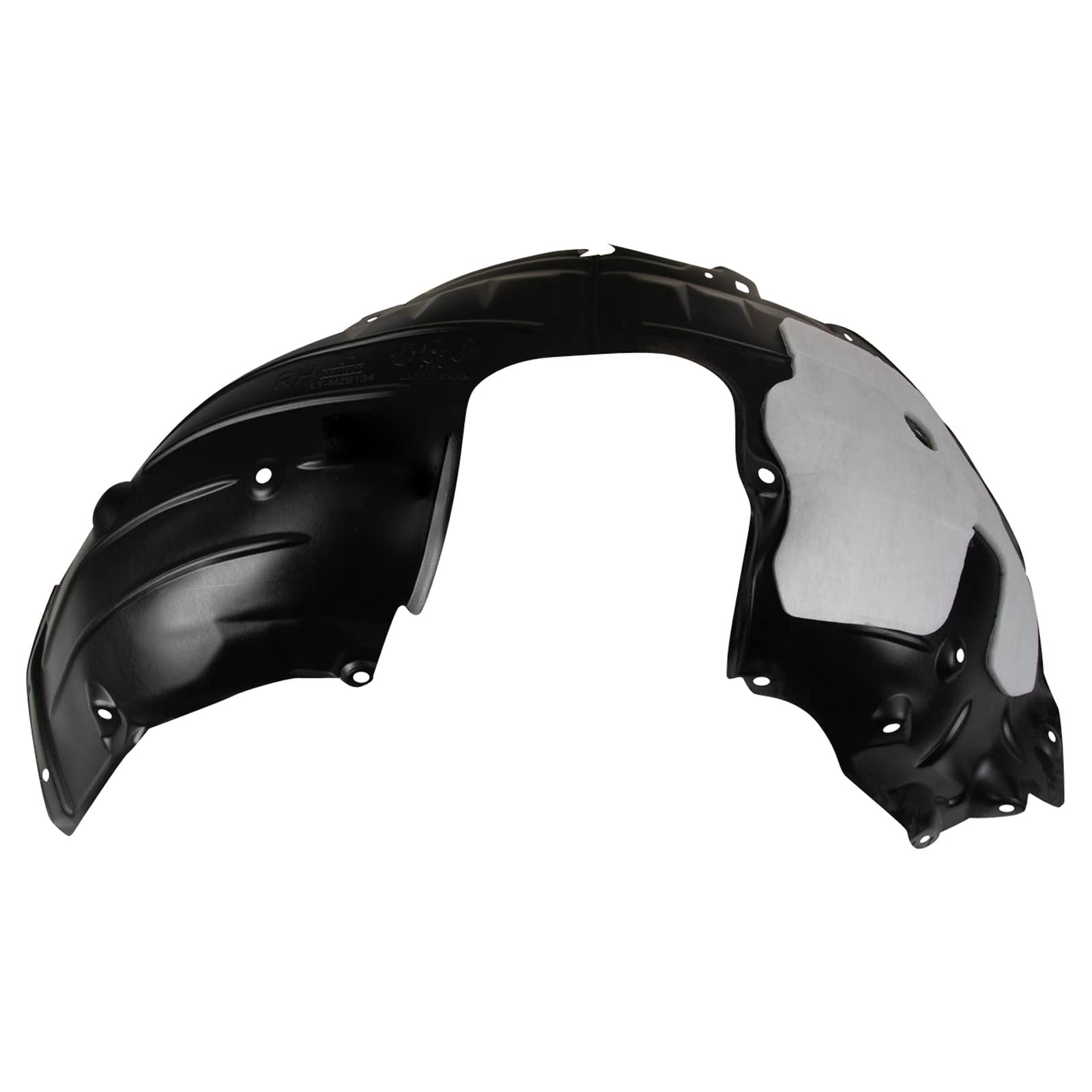 TRQ Front Right Inner Fender Liner Black Passenger Side Compatible with 2020-2023 Mazda CX-30 MA1249155