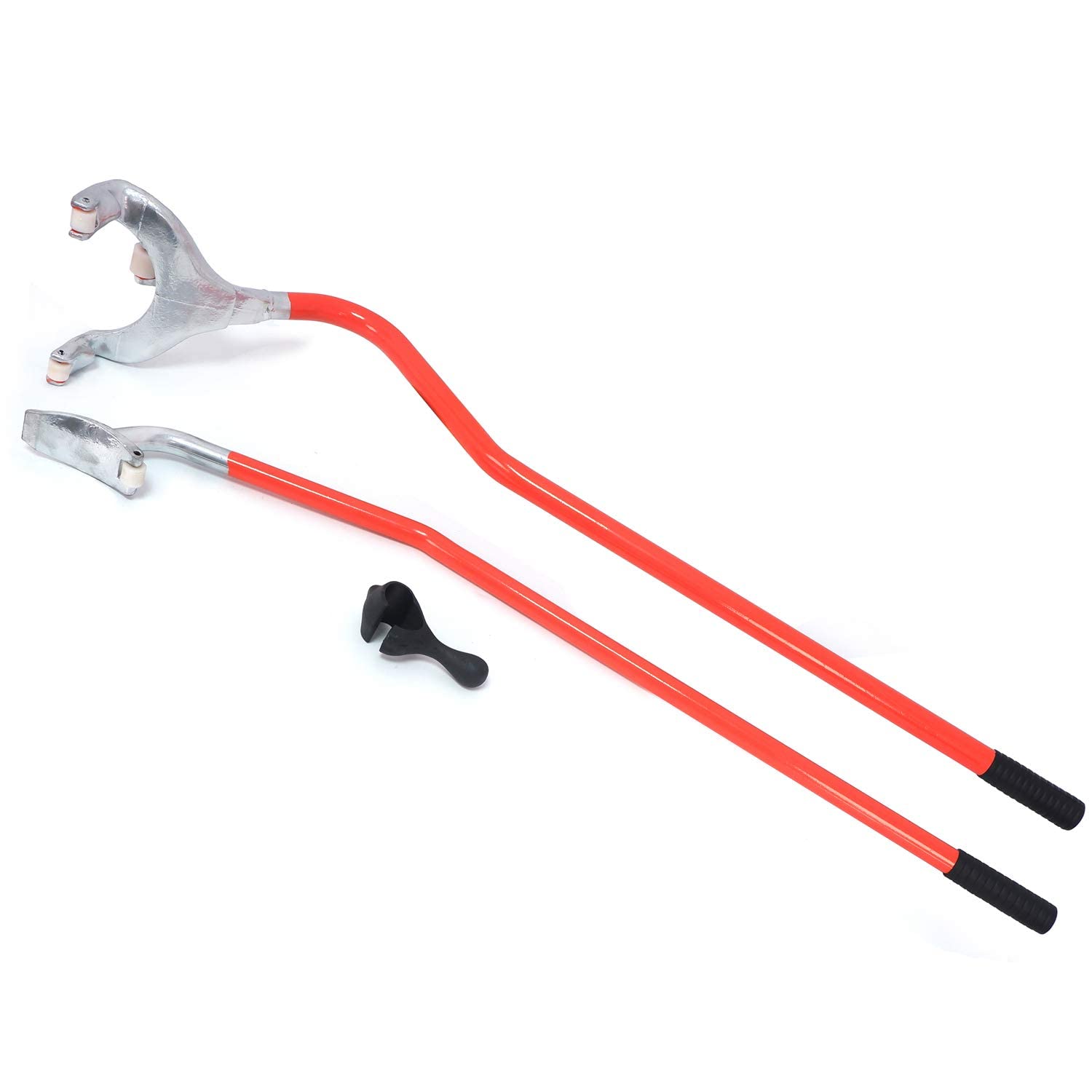HTTMT- Vehicle 3pcs Tire Changer Mount Demount 17.5 - 24 Tires Bead Tool Nylon Rollers Heavy Duty Removal Ornage [P/N: ET-CAR-TI