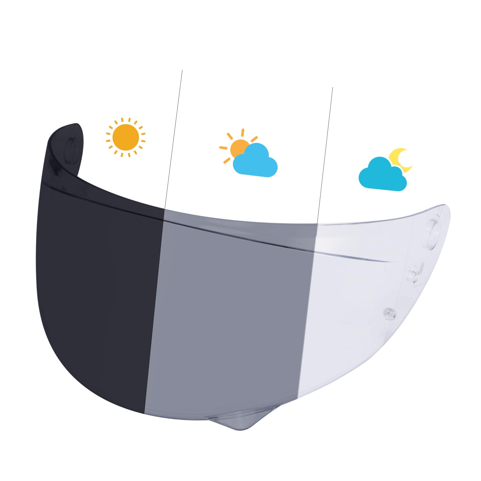 PSLER Photochromic HJ-34P Visor - HJ-34P Visor Tinted C10 Helmet Visor Pinlock-Ready Face Shield for HJ-34P C10,Photochromic