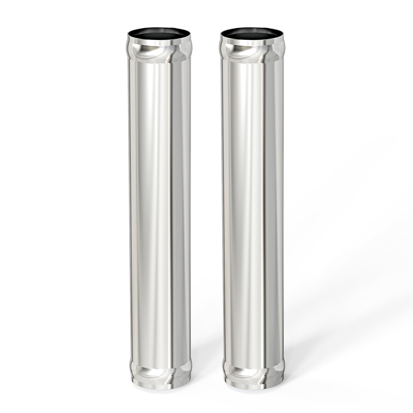 Gasher 2Pcs 12''(300Mm) Aluminum Alloy Tube 1.5''Od Intercooler Pipe With Bead Roll For Intake And Cooling Systems