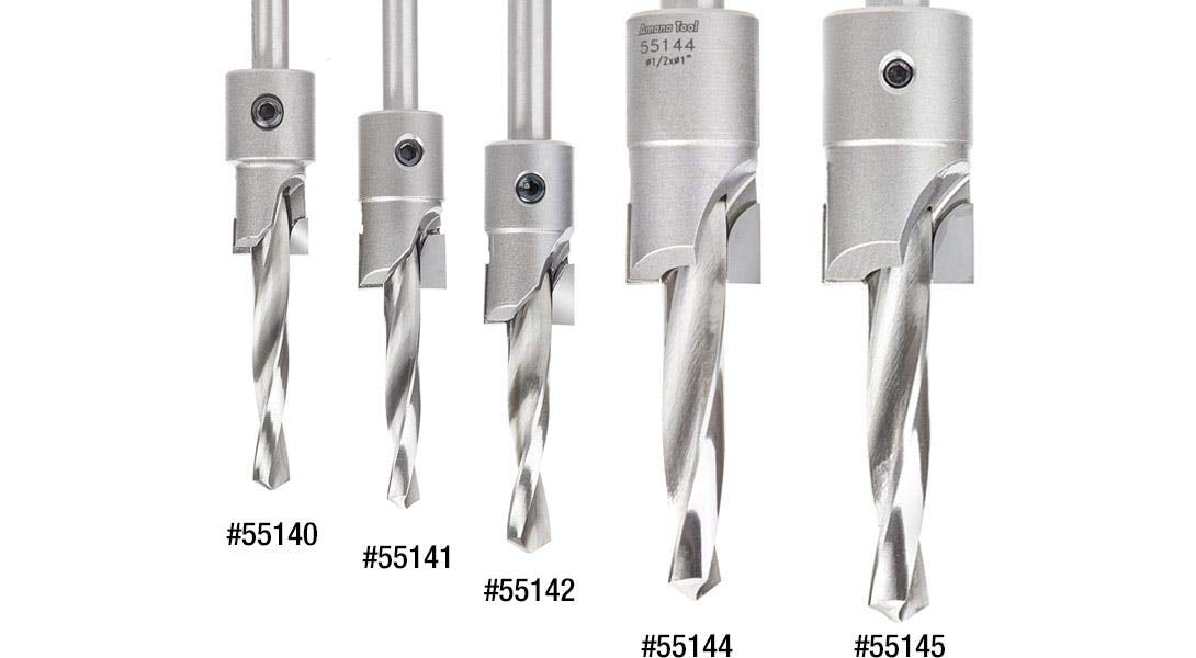 Amana Tool 55142 Carbide Tipped Shankless Counterbore With Slow Spiral #24 Screw 3/4 D X 3/8 Drill D X 3/8 Drill Shk