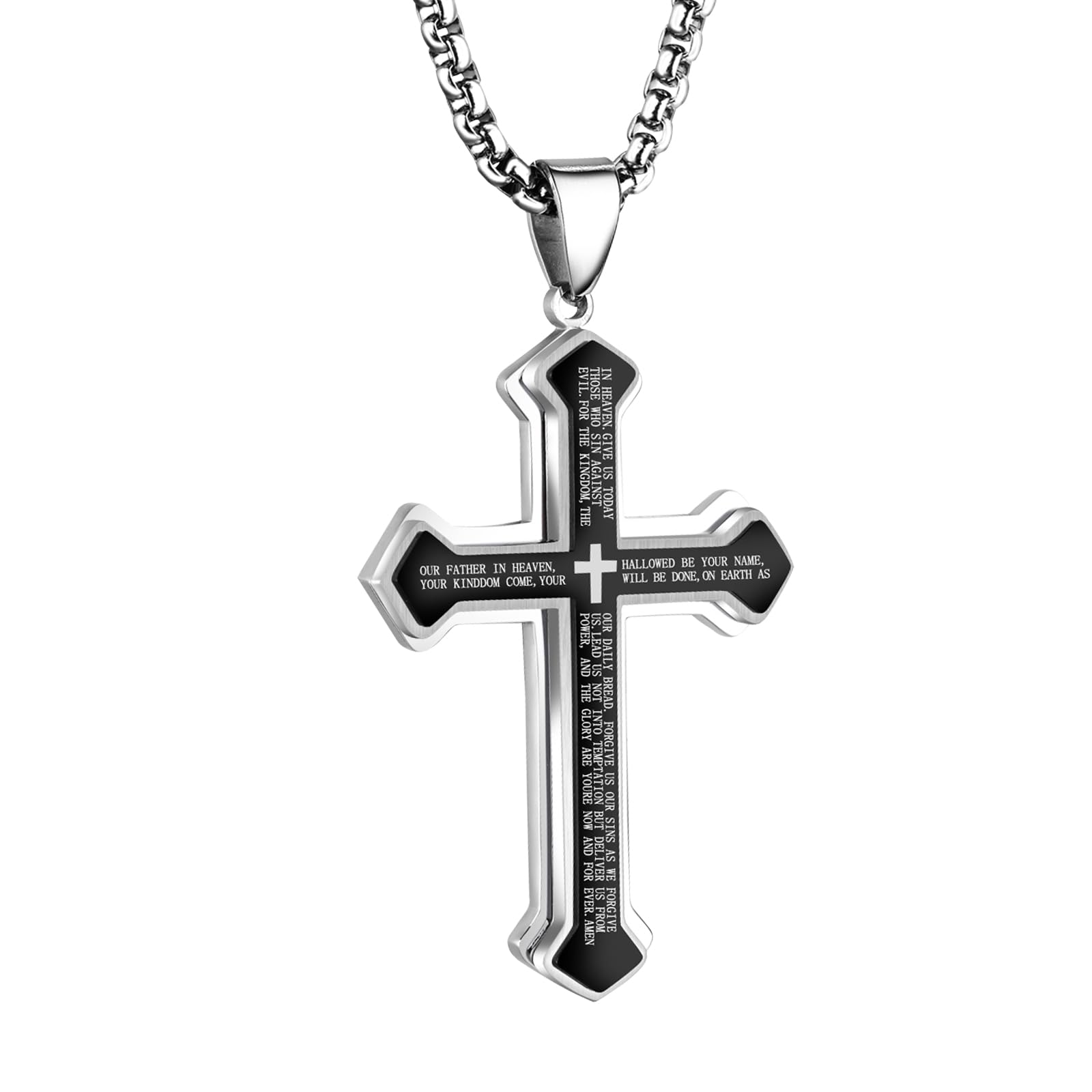 Leapofaith Cross Pendant For Car Rear View Mirror Hanging Cross Charm Car Interior Mirror Accessories Decor Ornament Jesus Cross