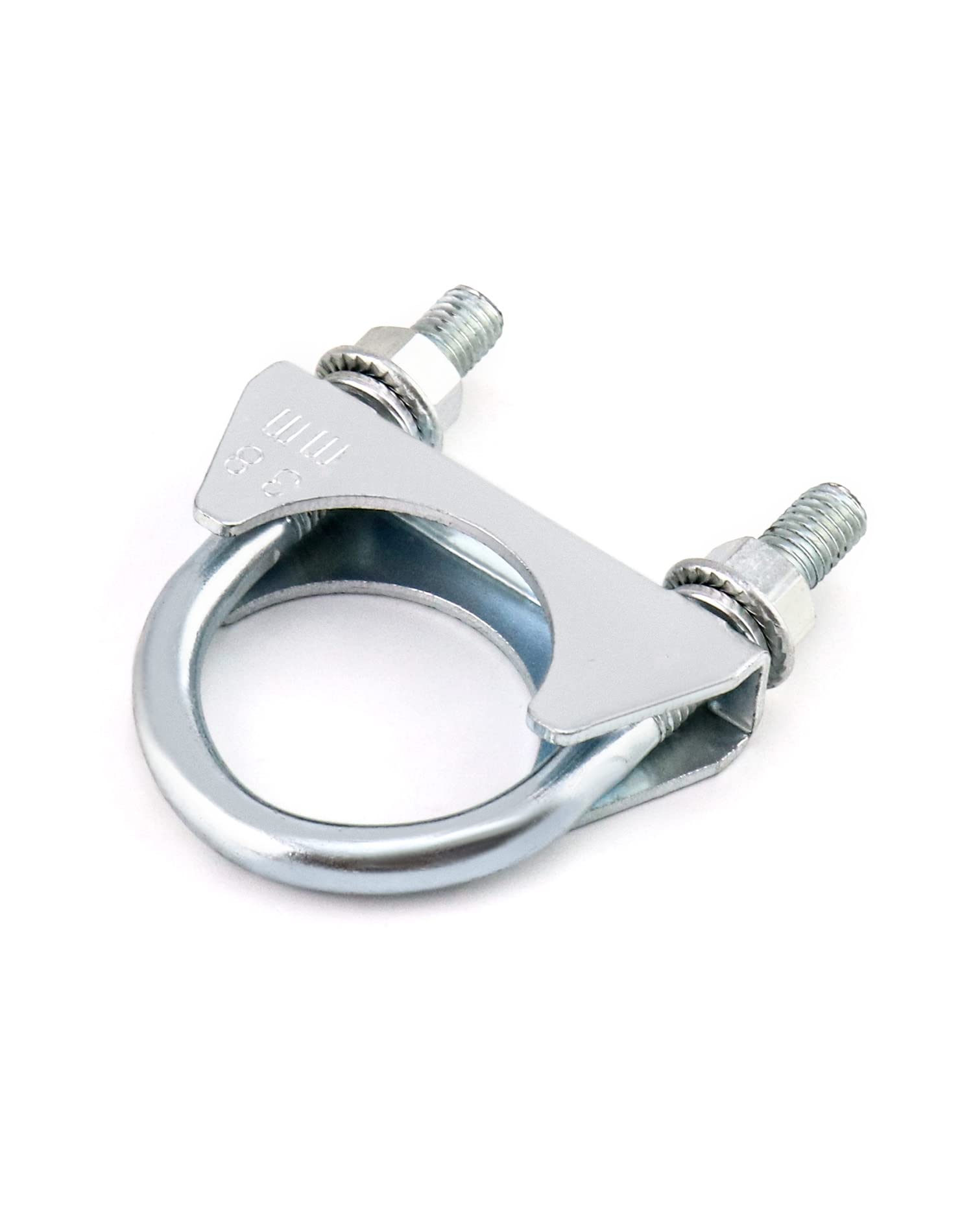 Qwork U-Bolt Muffler Tip Exhaust Hook, 1-1/2'' Od 2Pcs Stainless Steel Universal Silencer Exhaust Clip