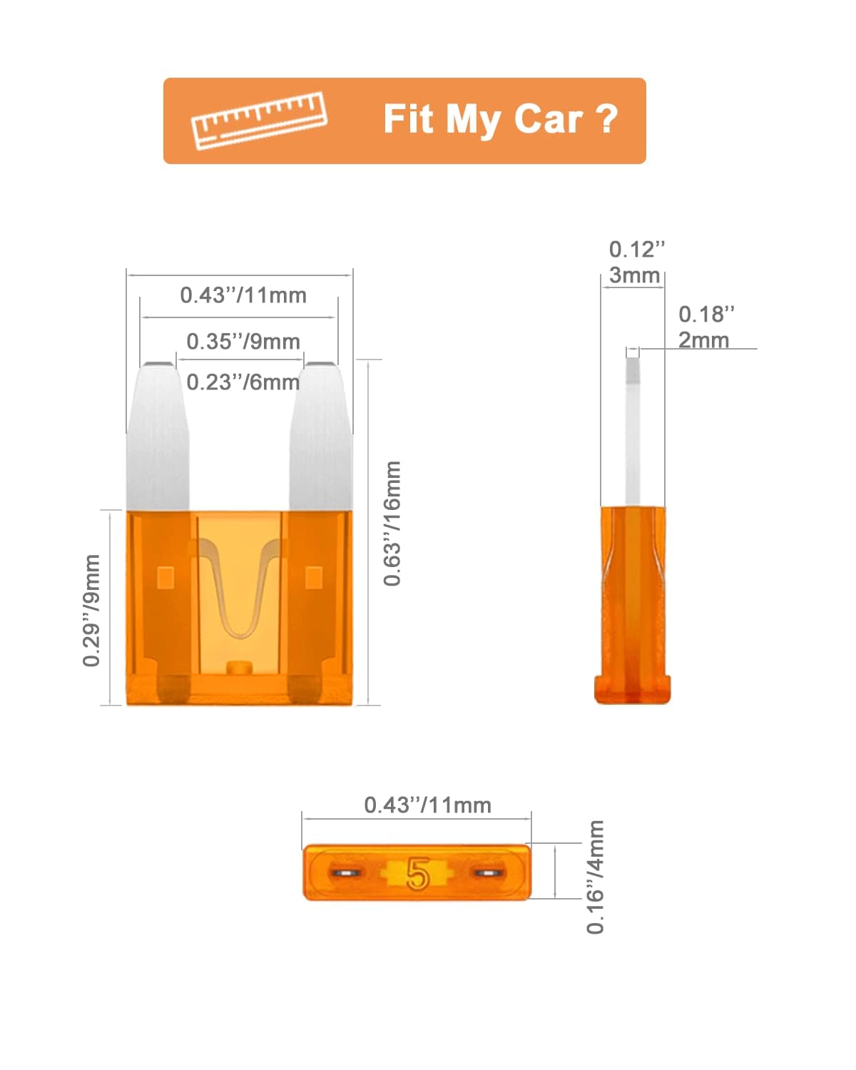 250Pcs Mini Blade Fuse Assortment - Car Automotive Truck Auto Atm Fuse Kit (2A 3A 5A 7.5A 10A 15A 20A 25A 30A 35A)