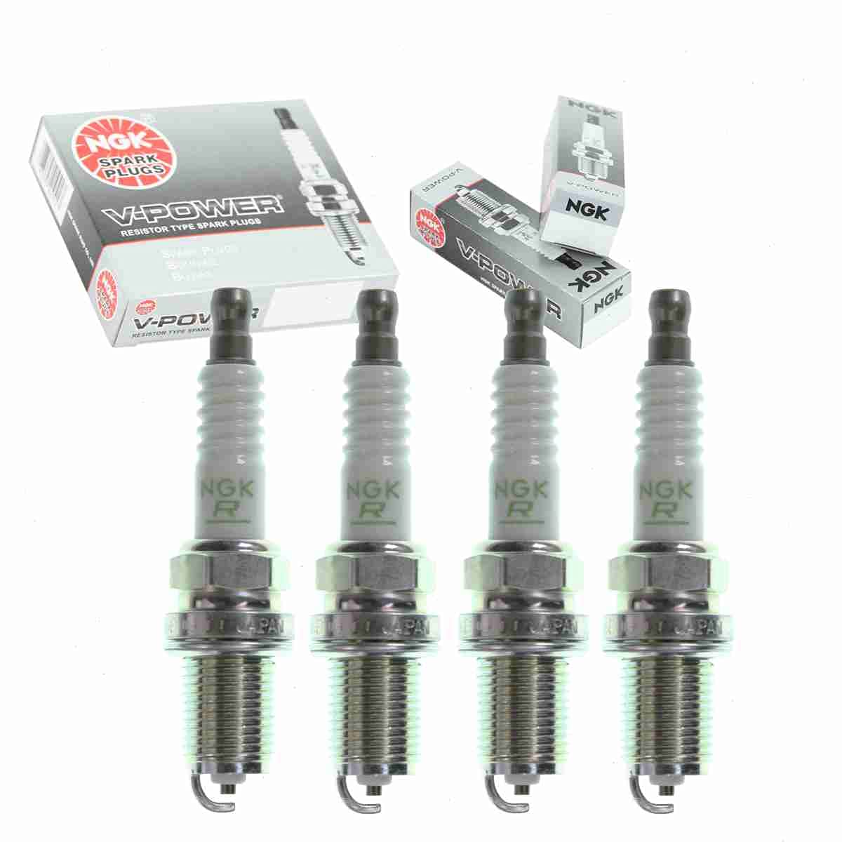 4 pc NGK V-Power Spark Plugs compatible with Honda Civic 1.6L L4 1999-2000