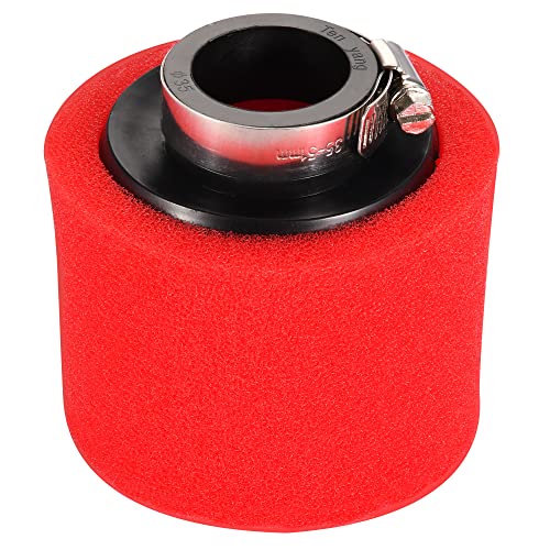 Goofit 35Mm/1.37' Red Double Foam Pod Air Filter Replacement For 50Cc 70Cc 90Cc 125C Most Motorcycles Atv Mopeds Dirt Bikes Race Bikes
