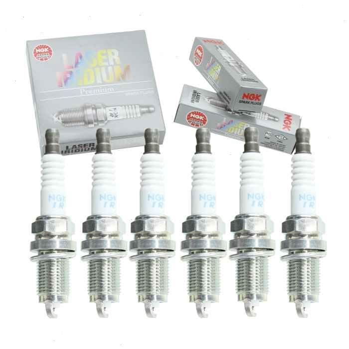 6 pc NGK Laser Iridium Spark Plugs compatible with Honda Pilot 3.5L V6 2005-2008
