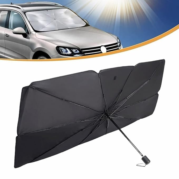 swimero, Car Windshield Sun Shade Umbrella, Foldable Car Sunset Umbrella Cover UV Block Car Front Window (Pack of 1)