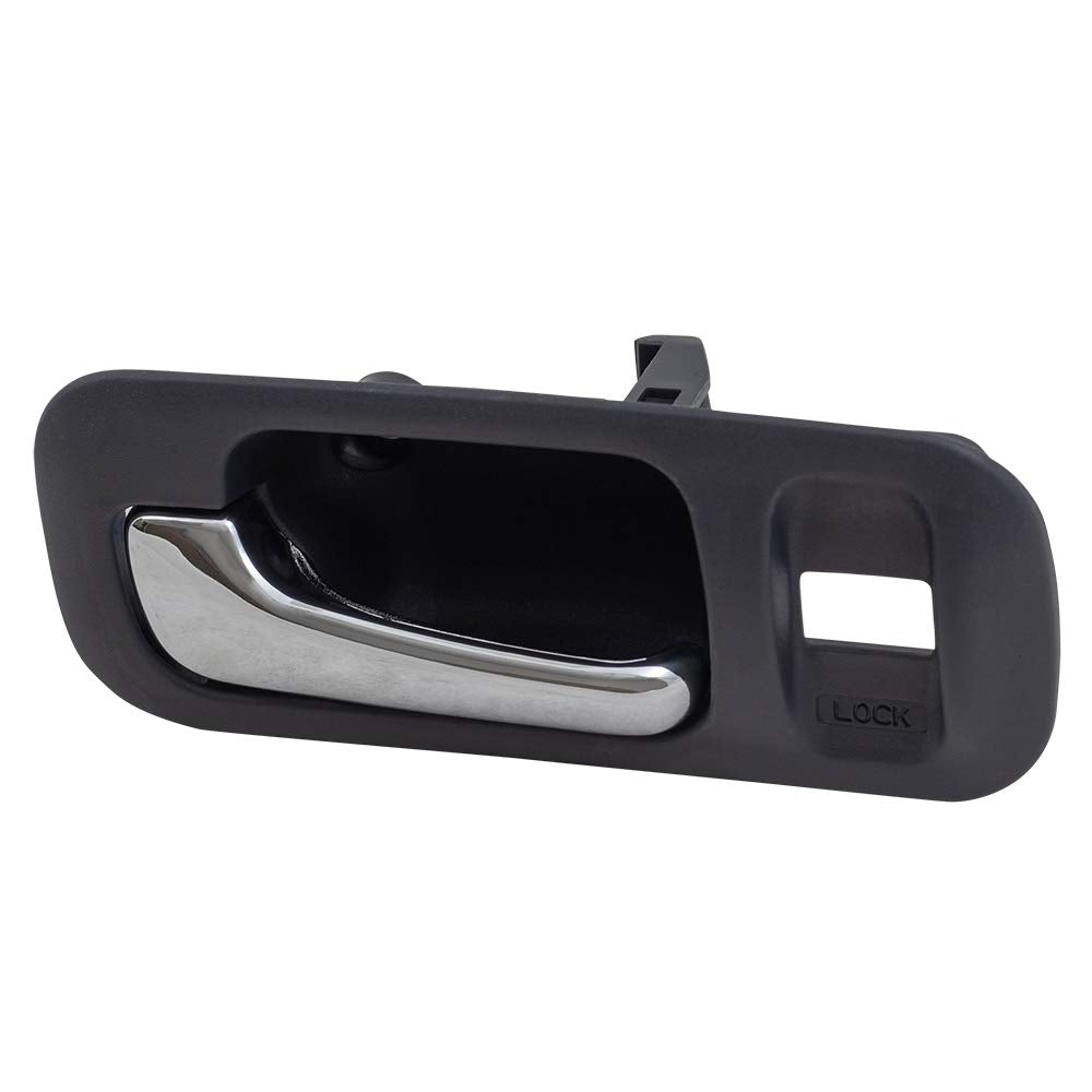 Brock Replacement Drivers Front Inside Interior Door Handle Gray Bezel W/Chrome Handle Compatible With 1997-2001 Cr-V 72164-S10-A11Za Ho1352139