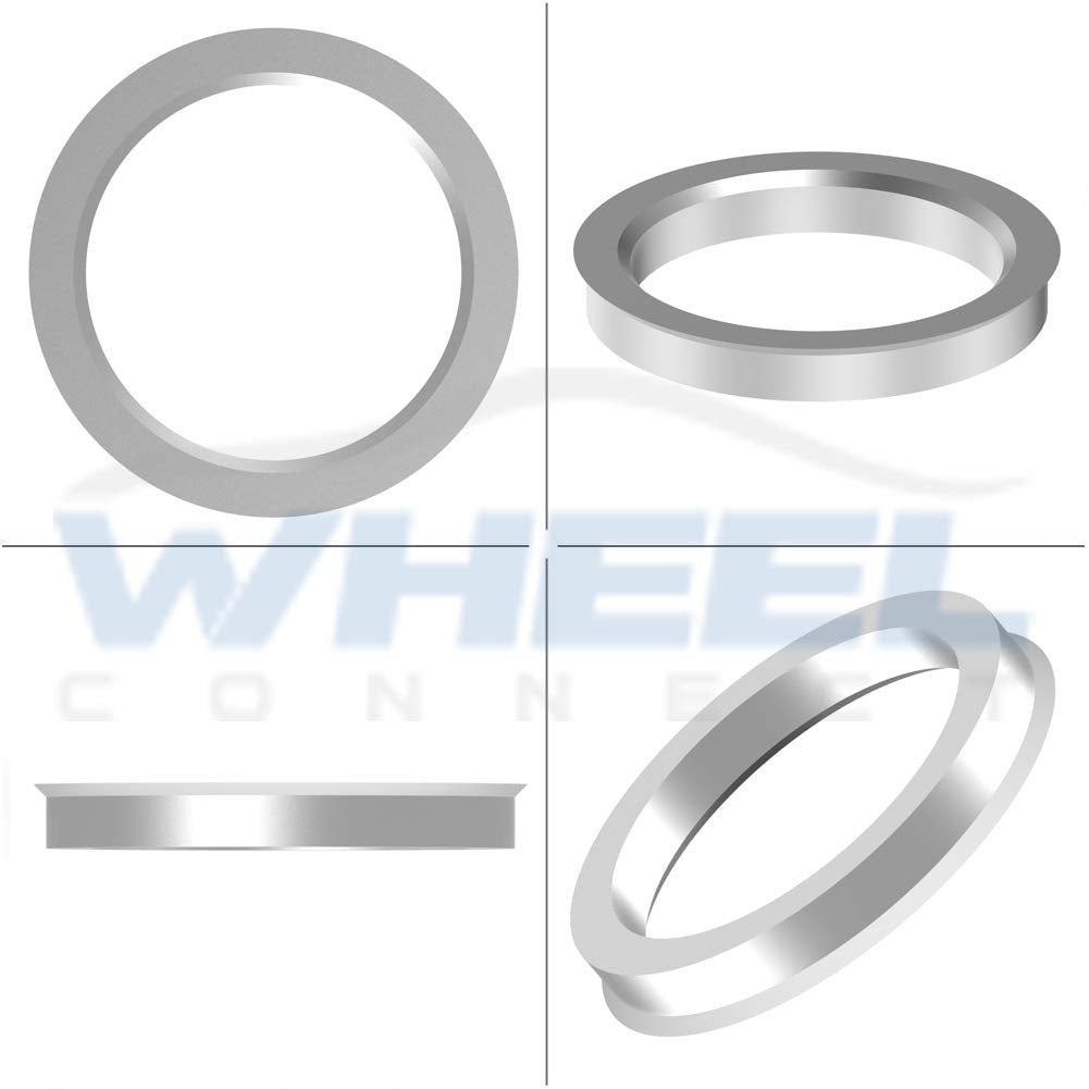 WHEEL CONNECT Aluminium Alloy Hub Centric Rings, Set of 4, OD 108mm ID 78.1mm, Perfect Fit for Wheel Alignment