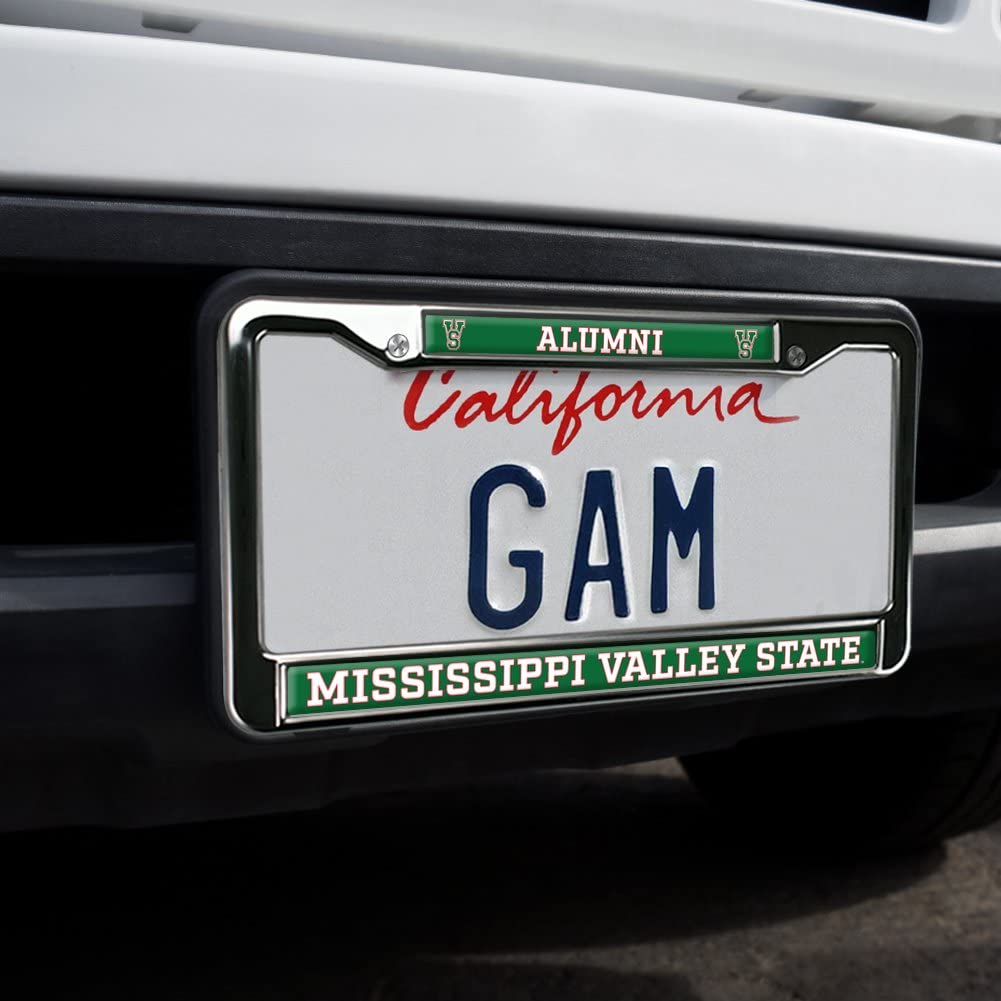 Mississippi Valley State Alumni Logo Full Size Standard License Plate Metal Frame
