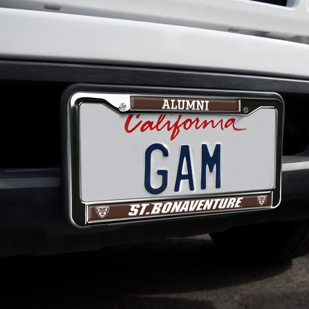 GRAPHICS & MORE St. Bonaventure Alumni Metal License Plate Frame - Full Size Standard, One Size, Durable Design