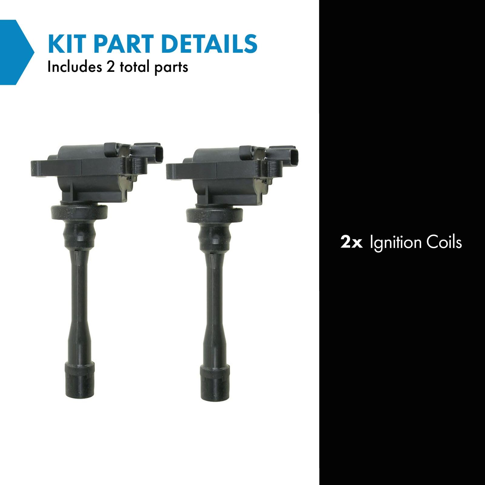 Trq Ignition Coil Set Compatible With 2001-2005 Chrysler Sebring Dodge Stratus 2000-2005 Mitsubishi Eclipse 1998-2003 Galant 200