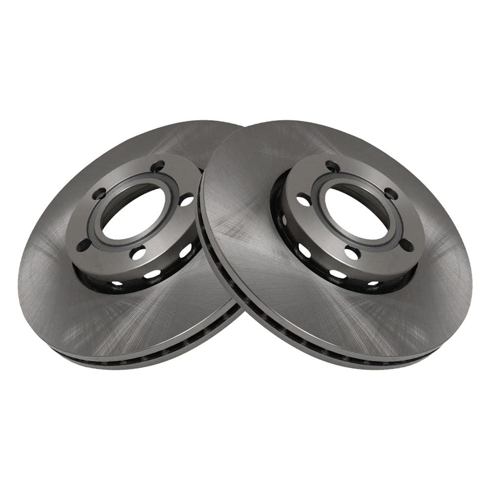 Trq Front Brake Rotors Set Vented Compatible With 1992-1994 Audi 100 100 Quattro 1996-2006 A4 A4 Quattro 2002 S4 1998-2005 Volks