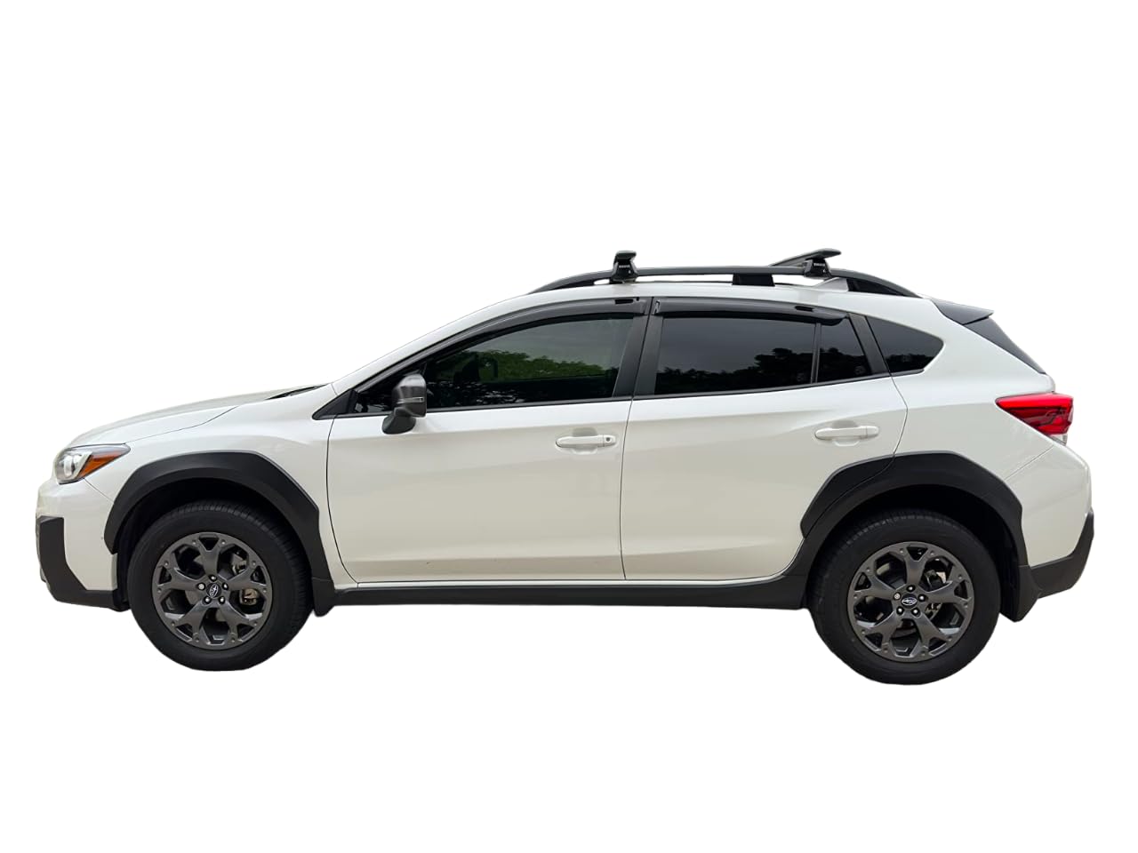 2018-2023 Tape-On Side Window Deflector Visors For Subaru Crosstrek & For Subaru Impreza Hatchback 2017-2023 Smoke Tinted Rain G