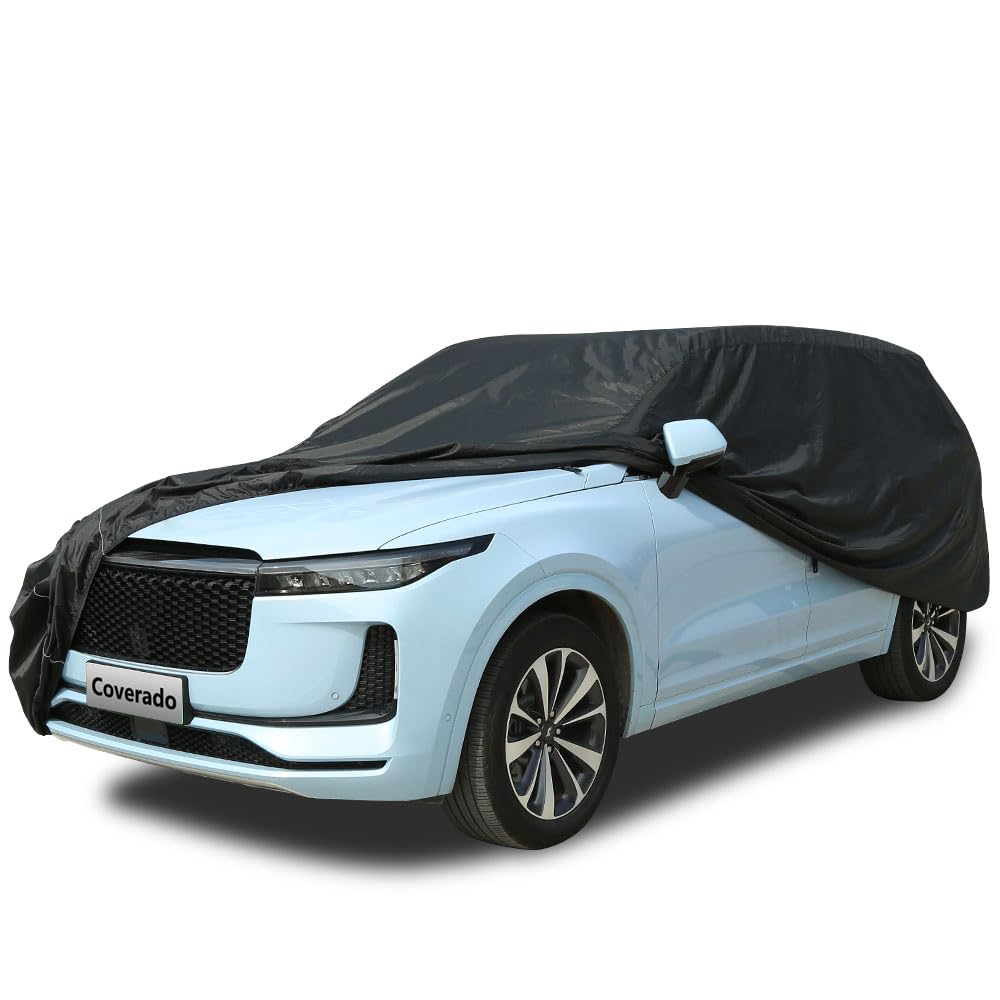 Car Covers For Automobiles All Weather Waterproof, Coverado Black Full Exterior Covers Outdoor Snow Rain Dust Sun Protection Car