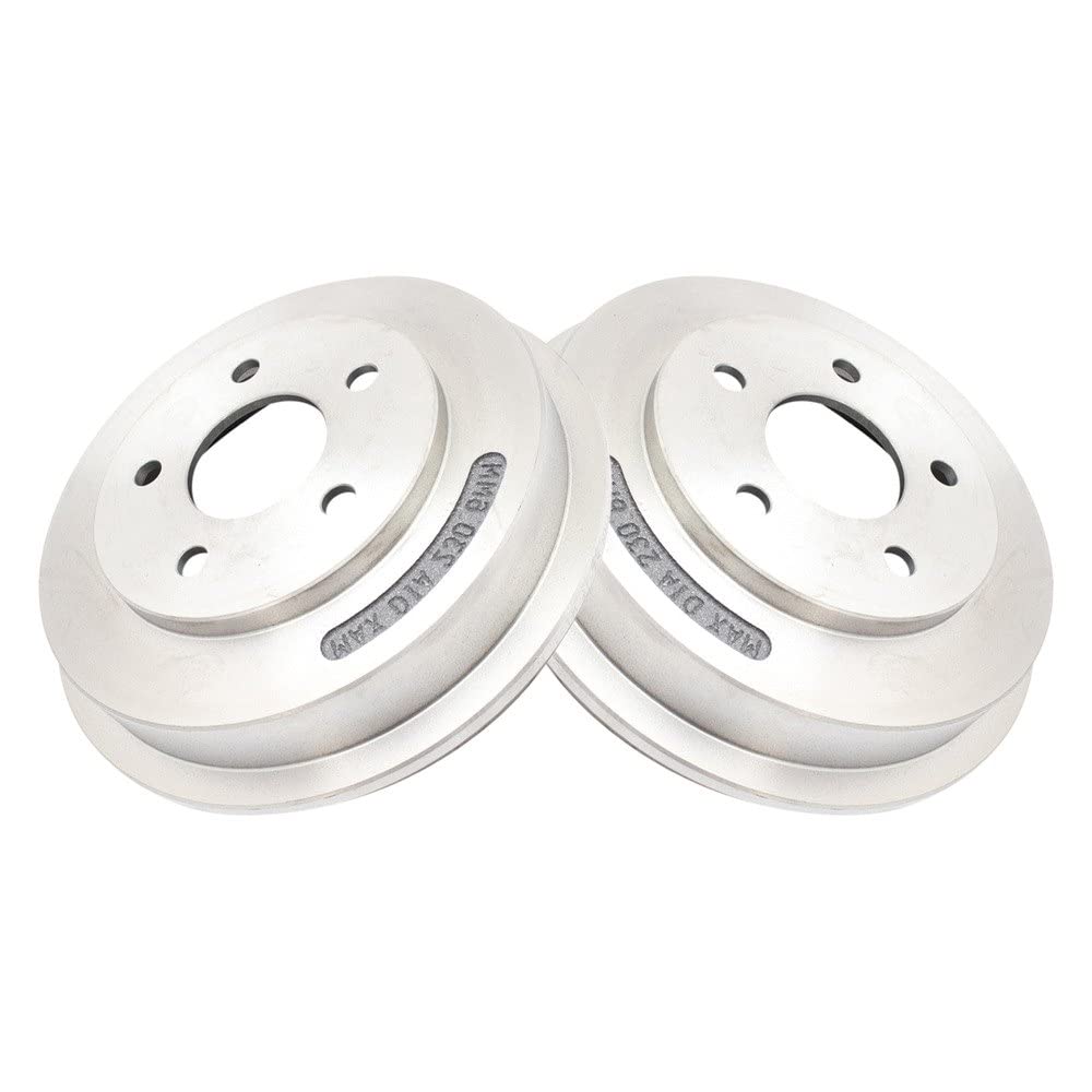 Trq Rear Brake Drum Pair Set Compatible With 2009-2010 Chevy Cobalt / 2009-2010 Pontiac G5 / 2009-2011 Chevy Hhr/Models With 5 L