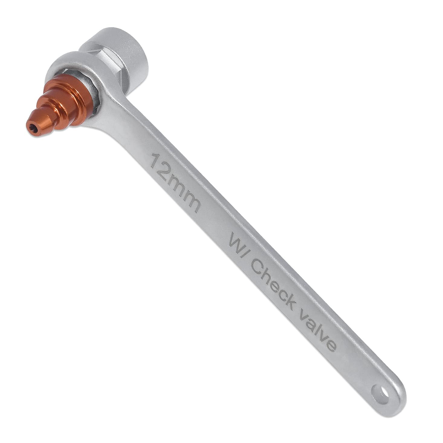 FIRSTINFO F35126A 12mm Mini Brake Bleeder Wench with Check Valve and 6 Point Socket for Automotive and Motorcycle Brake Bleeding