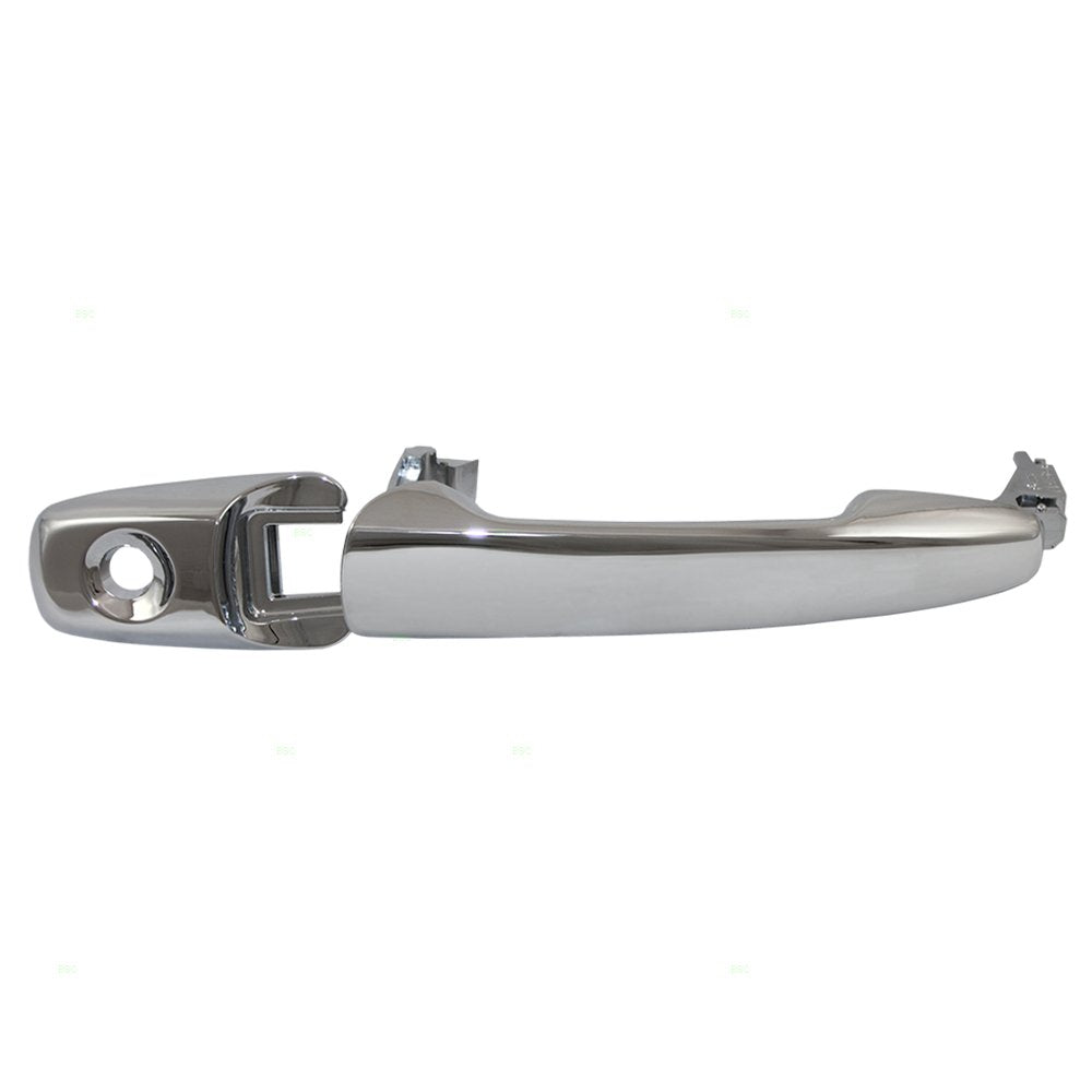 Autoandart Brock Replacement Drivers Outside Front Door Handle & Bezel W/Keyhole Chrome Compatible With 2007-2010 Edge Mkx 8A8Z7