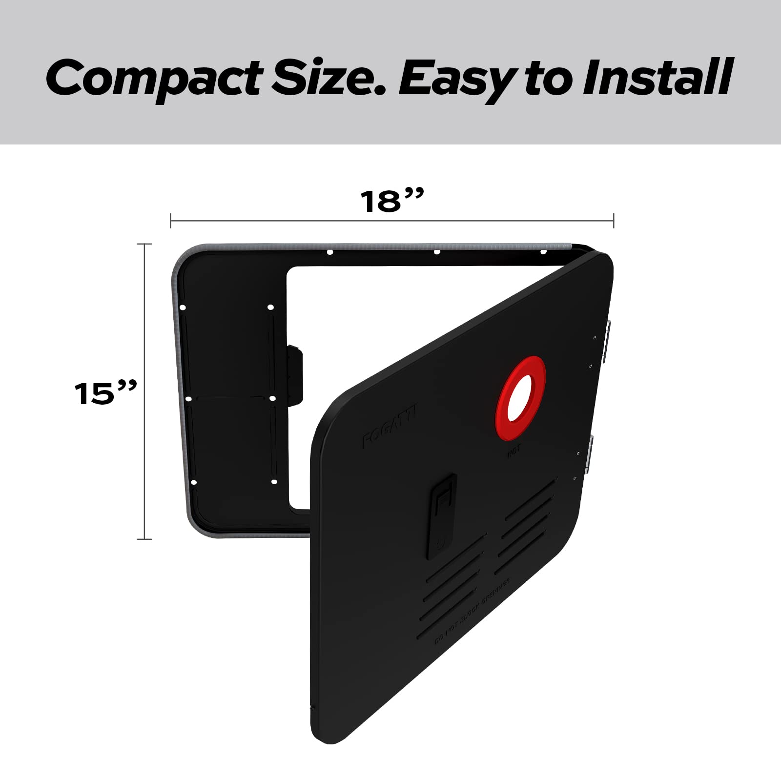 FOGATTI 15 x 18 Inches RV Water Heater Black Door ONLY. Door kit for FOGATTI RV Water Heaters, Galvanized Steel