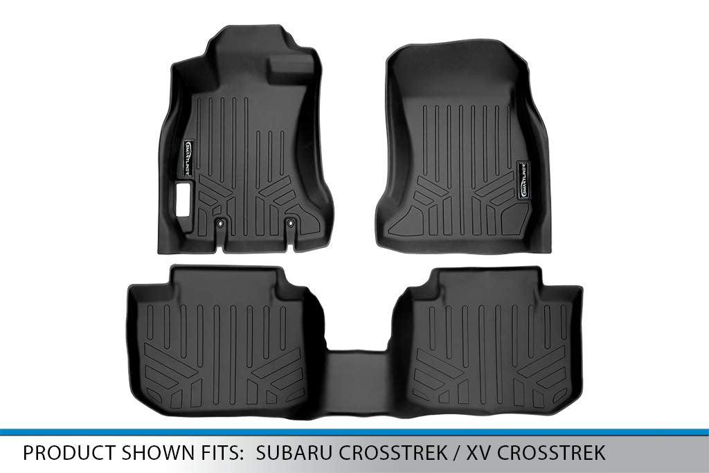 MAXLINER Floor Mats 2 Row Liner Set Black for 2013-2017 Subaru Crosstrek/XV Crosstrek