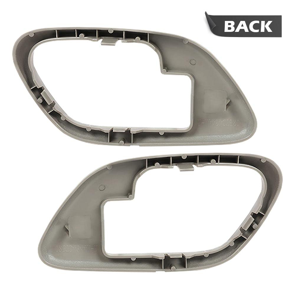 Pit66 Inside Door Handles Bezel, Compatible With 1995-1999 Chevy Tahoe/Fit 1995-1999 Gmc Suburban/Fit 1995-1999 Gmc Yukon Gray #