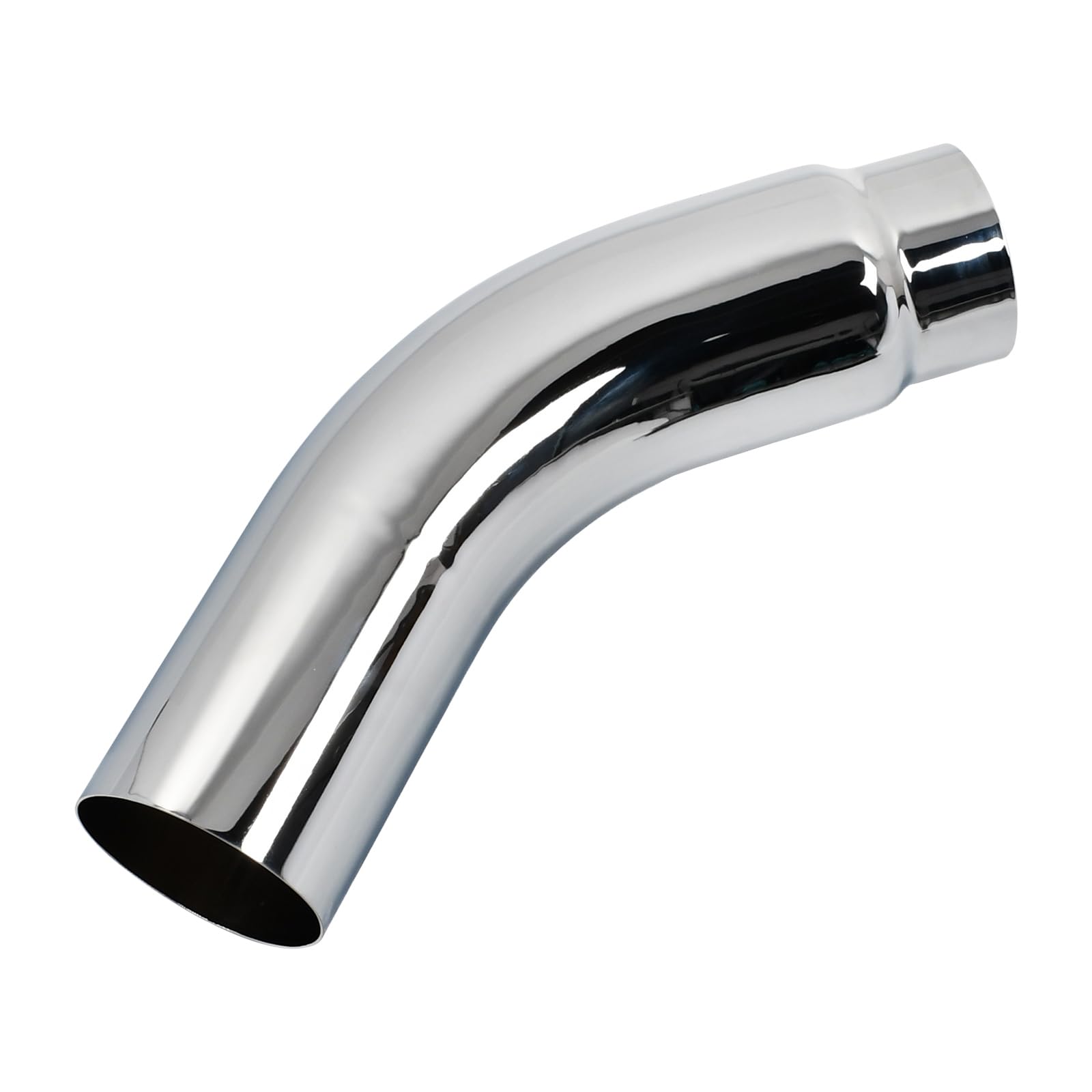 BIGREAT 5 Inch Chrome Plated Diesel Exhaust Elbow Tip,5'' Inlet 6'' Outlet Side Exit Exhaust Tip, 23'' Length Turndown Exhaust P