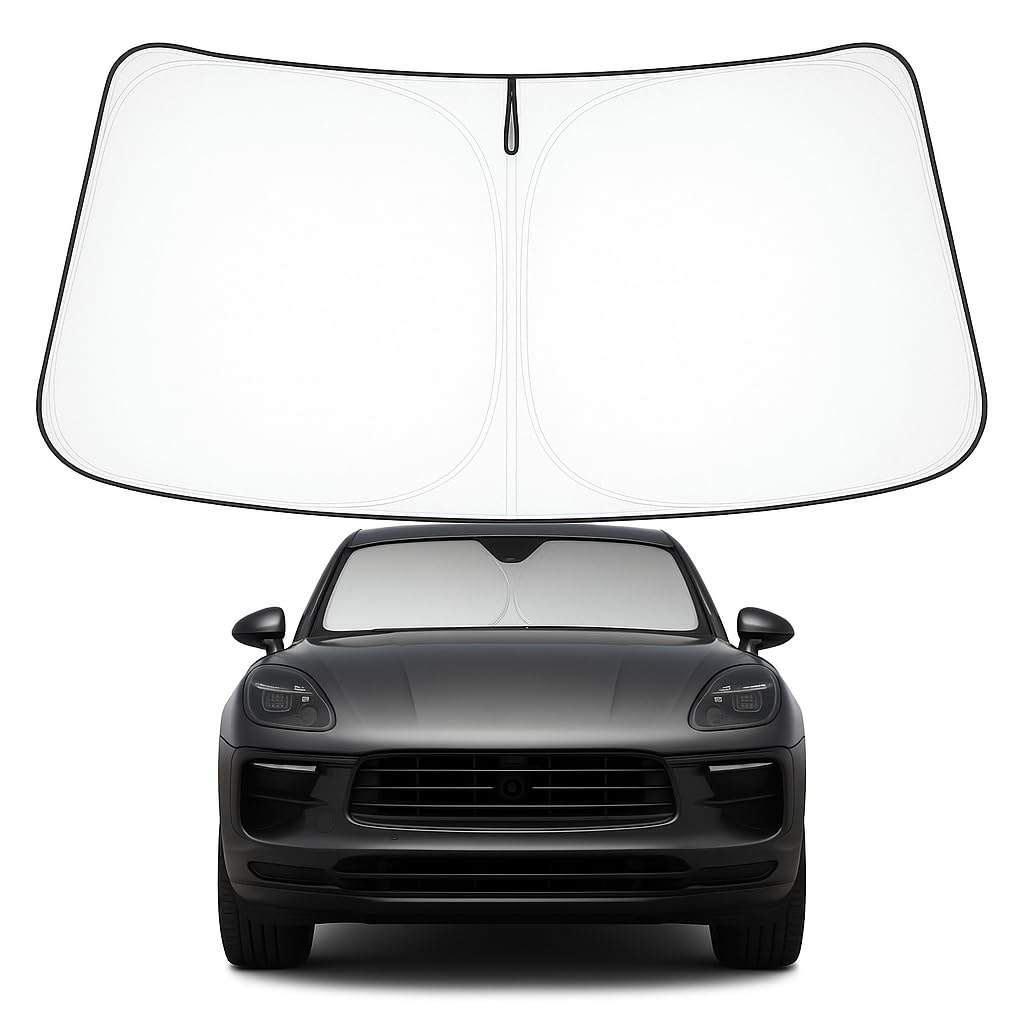 Proadsy 2025 Upgrade Front Windshield Sun Shade Foldable Sunshade Protector Custom Fit For 2014-2024 2025 Porsche Macan Suv Acce