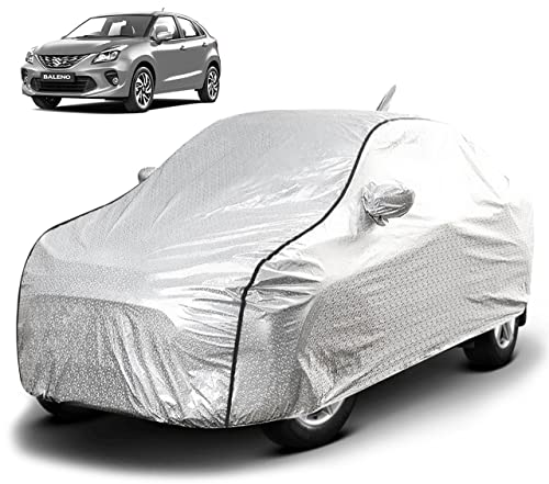 Fabtec Waterproof Car Body Cover For Maruti Baleno With Mirror And Antenna Pocket, Soft Cotton Lining, Triple Stitched (Heat Res