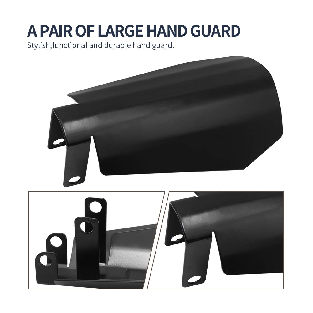 1 Pair Large Motorcycle Handguards Coffin Cut Hand Guards Fit For 2007-2020 Harley Davidson Touring Sportster Dyna