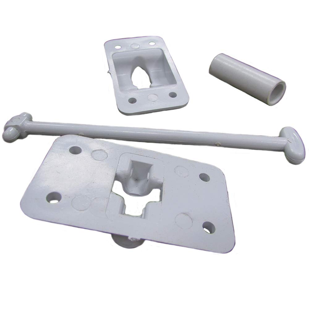 RAParts One White Plastic Camper and RV Door Holder with Stop Fits Universal