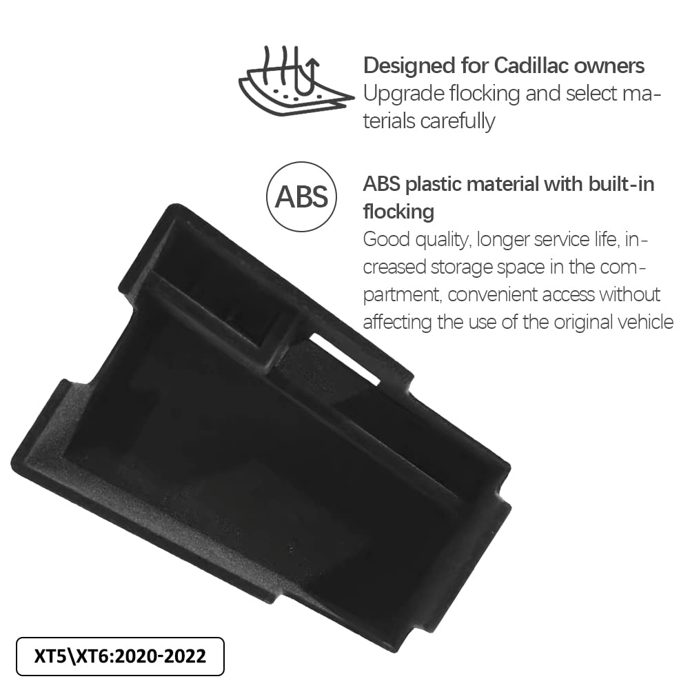 Yboueo Center Console Organizer Armrest Storage Tray Compatible With Cadillac Xt5 Accessories 2023 2022 2021 2020 Flocking Inter