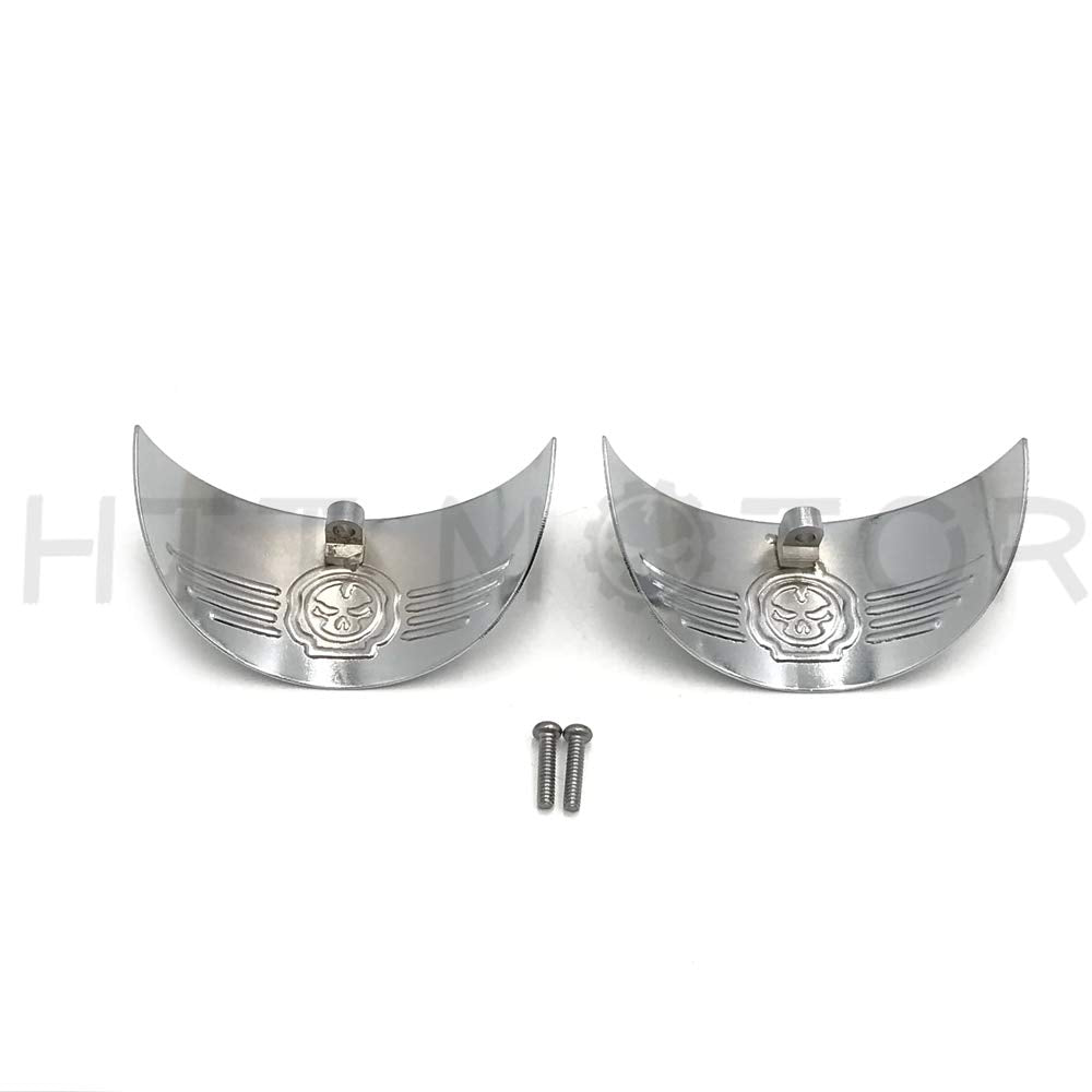 Httmt Mt325-020A- Skull Turn Signal Visors Compatible With Harley 86-92 Fxrt/86-90 Flst/88-17 Flstc/94-17 Flhr