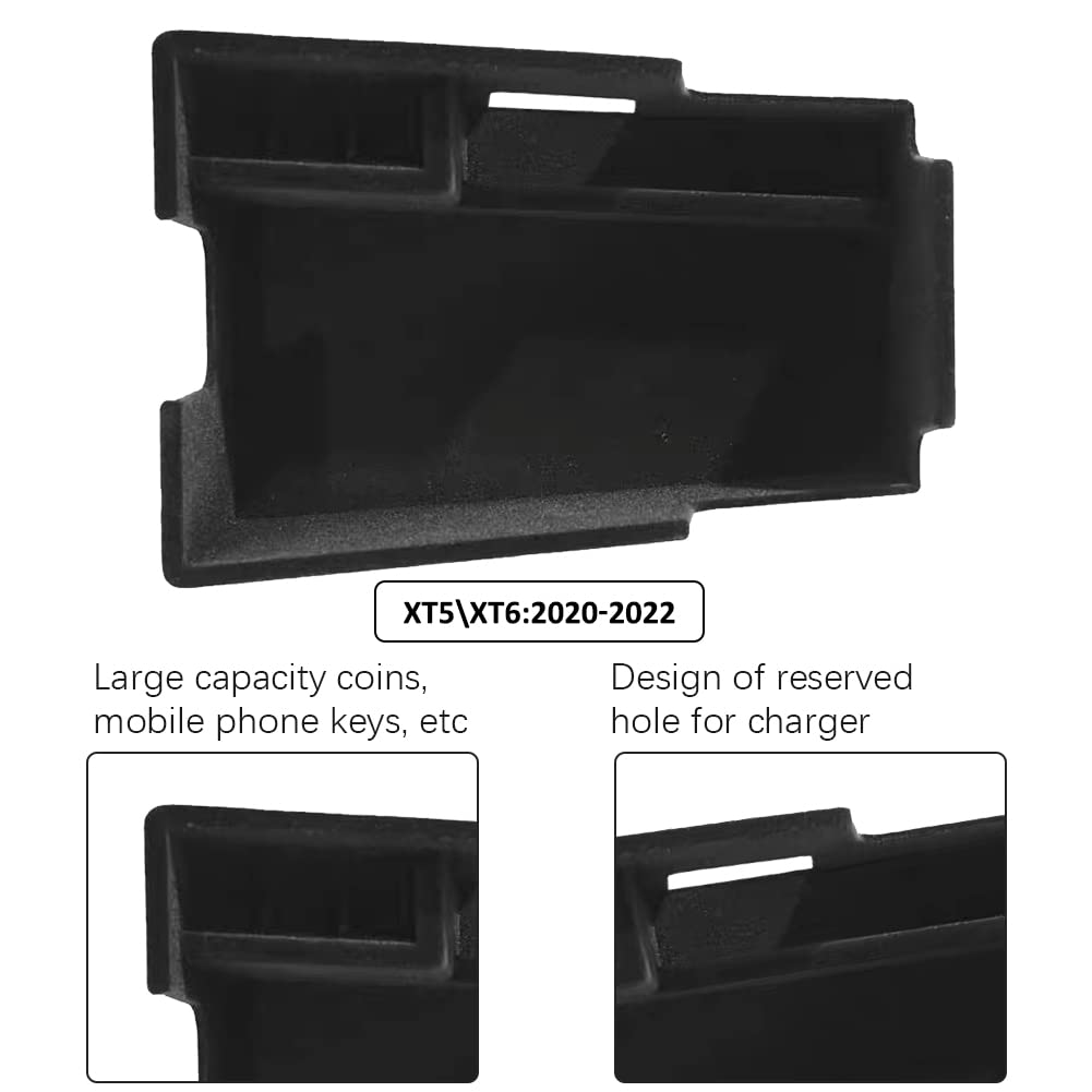 Yboueo Center Console Organizer Armrest Storage Tray Compatible With Cadillac Xt5 Accessories 2023 2022 2021 2020 Flocking Inter