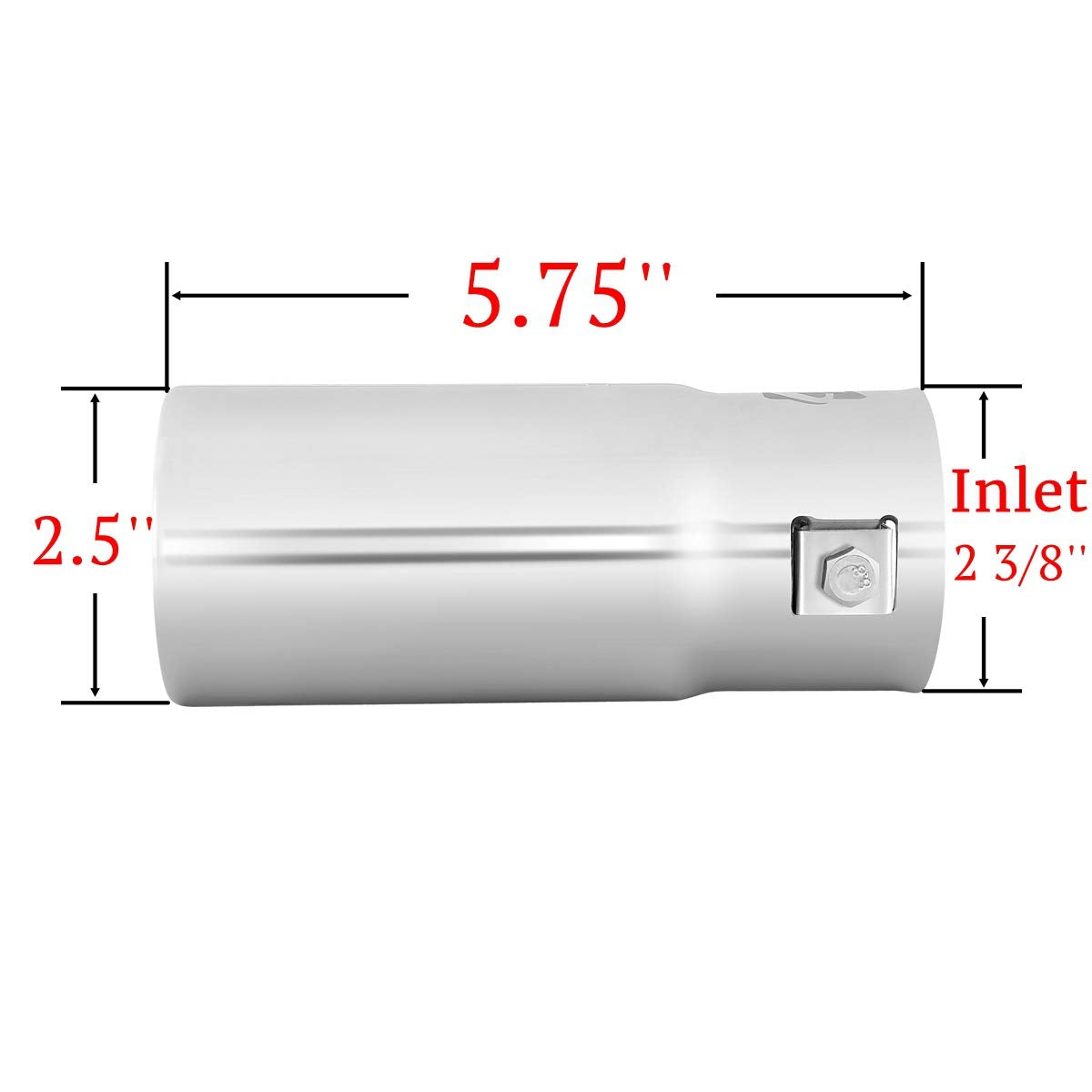 Exhaust Tip - To Fit 1.5 To 2 Inch Exhaust Tail Pipe Diameter- Stainless Steel To Give Chrome Effect - Car Muffler Tips