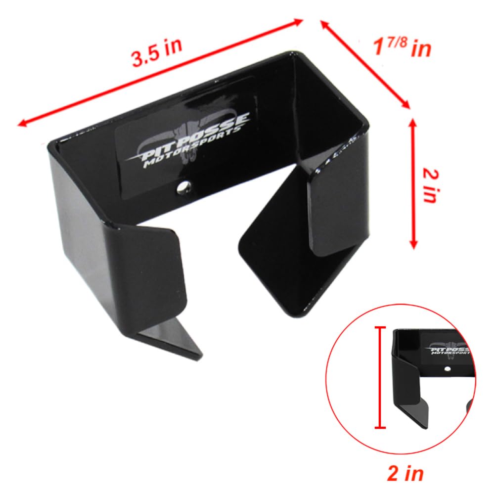 Pit Posse 461BK Air Gauge Holder Pouch Car Enclosed Trailer Garage Shop - Made in USA - Aluminum Tire Meter Air Pressure Gage St