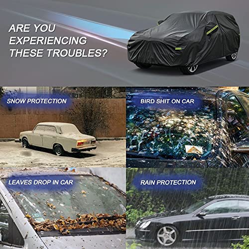 Koukou Waterproof Suv Car Cover Suitable For Dodge Journey From 2008 To 2011, 7 Layers Windproof All Weather Waterproof Outdoor