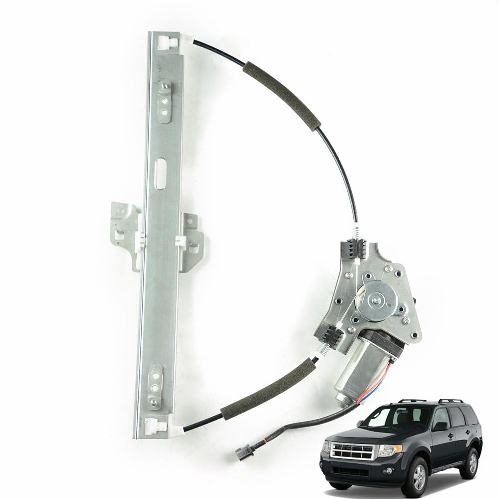 SHOWSEN 751-296 Front Left Driver Side Power Window Regulator W/Motor Fit 2008-2012 Ford Escape 2008-2011 Mercury Mariner 8L8Z78