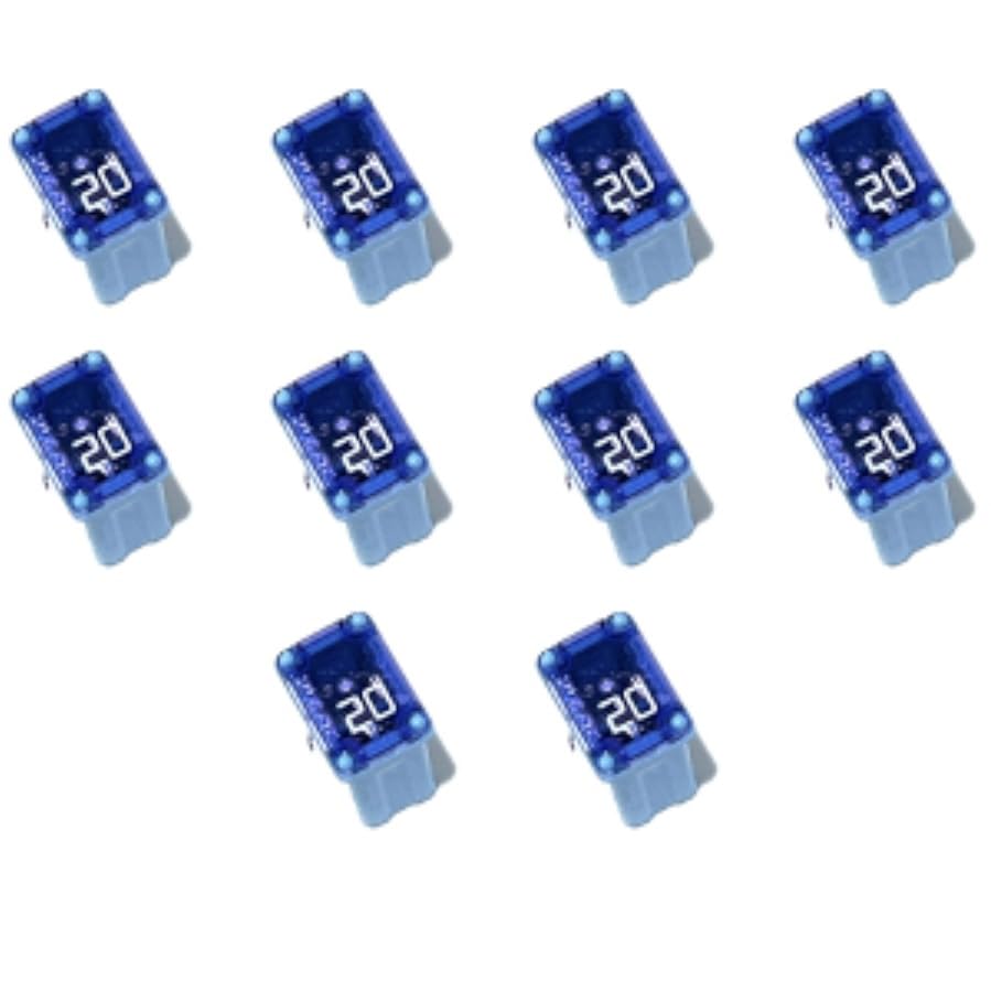 EDS 928-8020 9288020 20 Amp Micro Cartridge Fuses FMM Fuses MCASE Type Compatible Replacement for Ford DG9Z14526BA Subaru 82211A