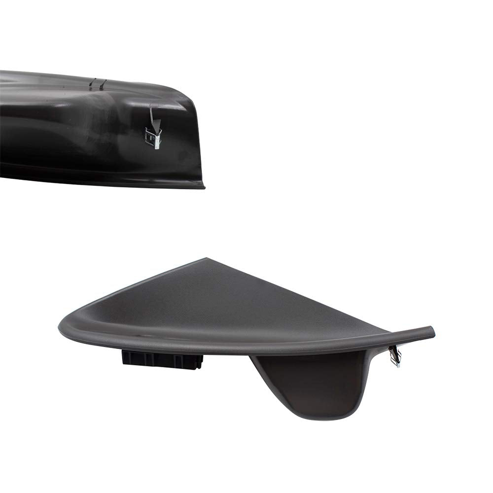 Brock Replacement Pair Set Inside Interior Door Pull Handle Switch Panel Housings Medium Graphite Compatible With Mustang Coupe